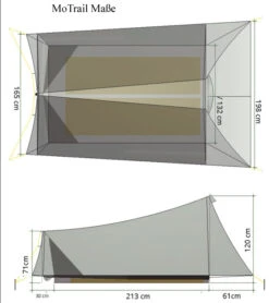 Tarptent MoTrail Mit Front Und Rearpole -Camping im Freien MoTrail masse