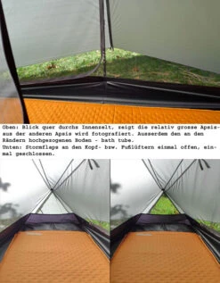 Tarptent Notch -Camping im Freien Notch innenquer