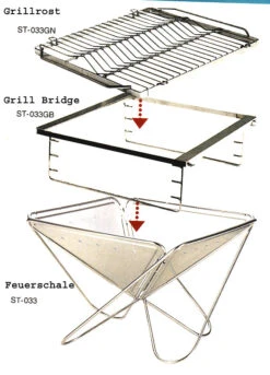 Snowpeak Fireplace Grill Bridge (M) -Camping im Freien ST 033System 2